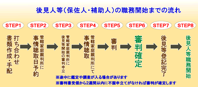 保佐人職務開始までの流れ
